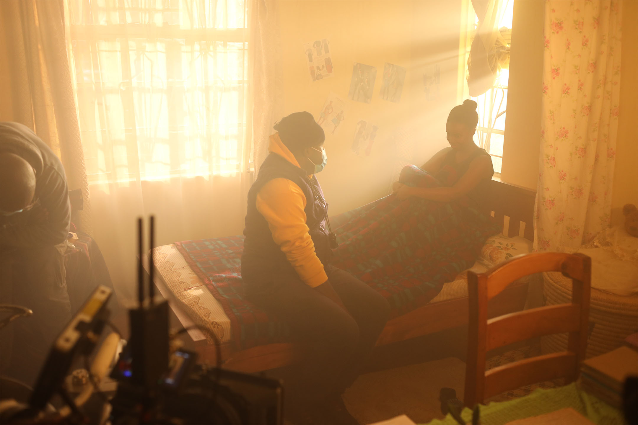Director Reuben Odanga blocking a scene in Nafsi- Kenyan film